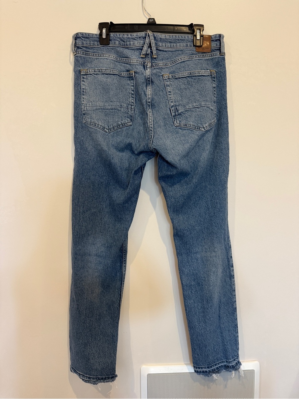 We The Free Women's Straight Leg Distressed Blue Jeans - Picture 2 of 7